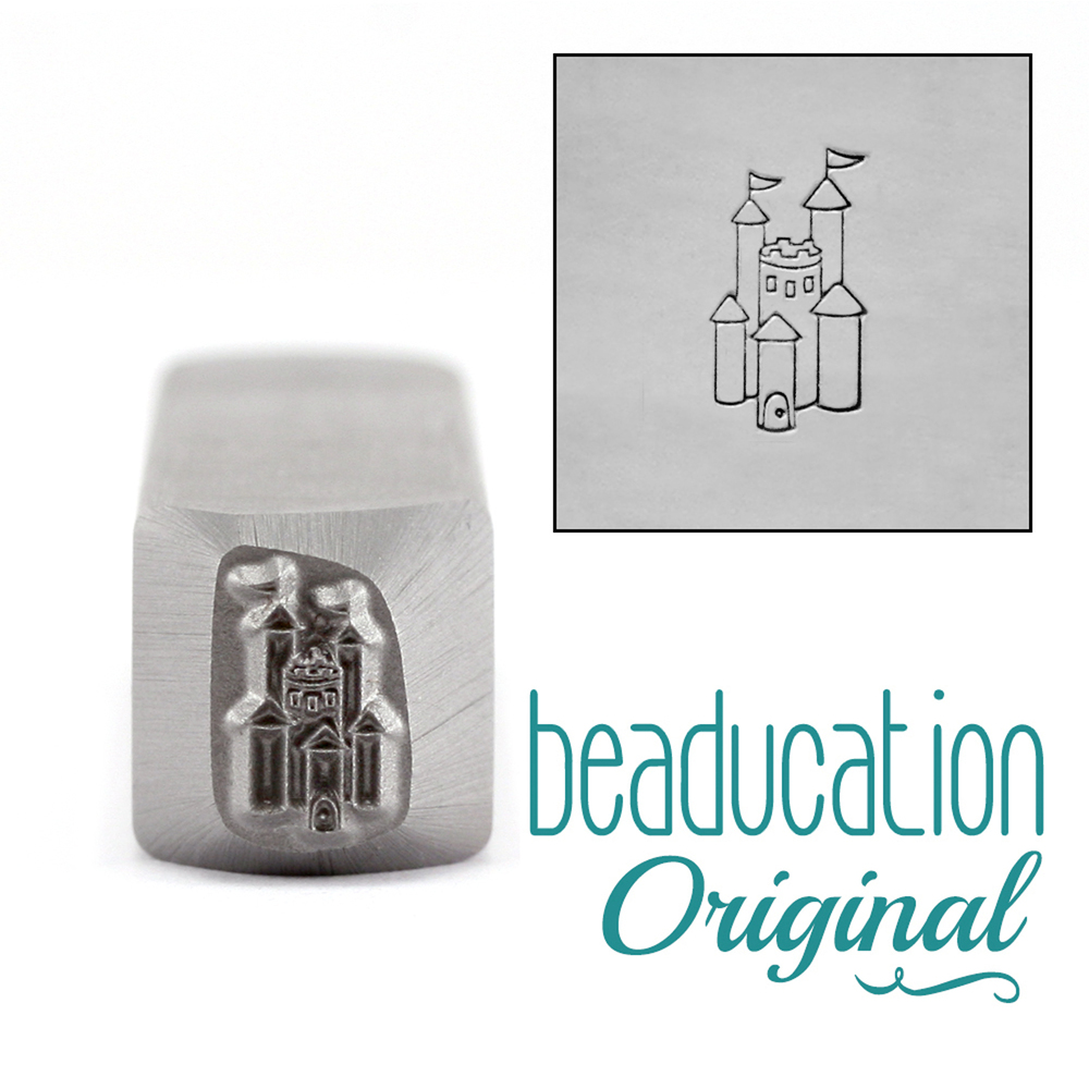 Metal Stamping Tools Castle Metal Design Stamp, 9mm - Beaducation Original